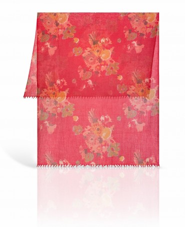 Палантин Женский W-BRUSH.FLOWER/MAROON